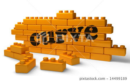 curve word on yellow brick wall curve word on yellow brick wall 14499189