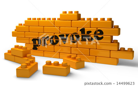provoke word on yellow brick wall provoke word on yellow brick wall 14499623