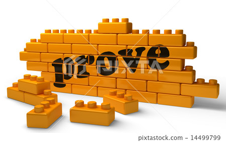 prove word on yellow brick wall 14499799