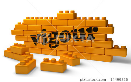 vigour word on yellow brick wall 14499826