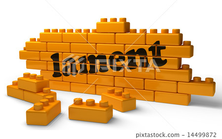 lament word on yellow brick wall 14499872