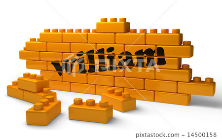 william word on yellow brick wall 14500158