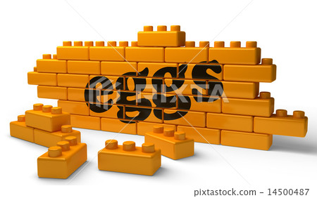 eggs word on yellow brick wall eggs word on yellow brick wall 14500487