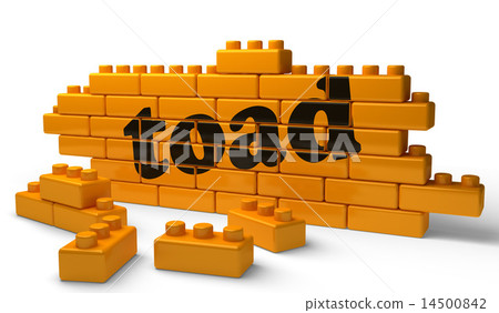 toad word on yellow brick wall 14500842