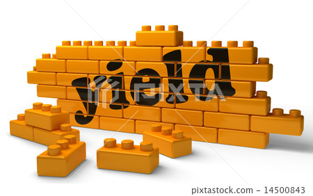 yield word on yellow brick wall 14500843