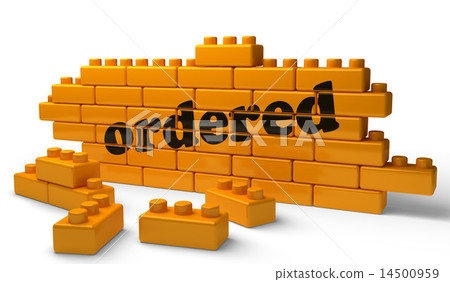 ordered word on yellow brick wall ordered word on yellow brick wall 14500959