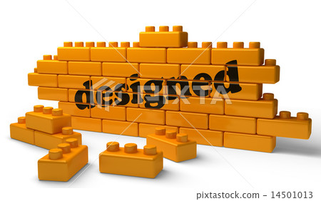 designed word on yellow brick wall designed word on yellow brick wall 14501013