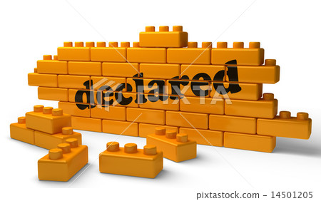 declared word on yellow brick wall declared word on yellow brick wall 14501205