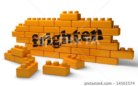 frighten word on yellow brick wall 14501574