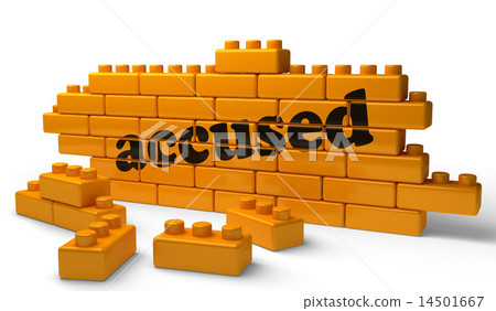 accused word on yellow brick wall 14501667