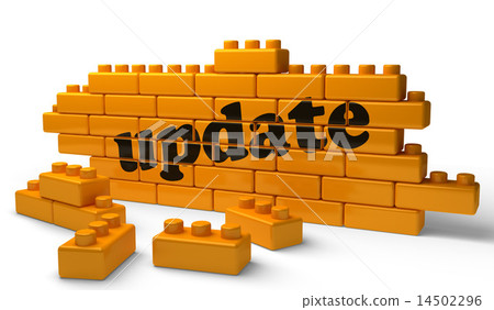 update word on yellow brick wall 14502296