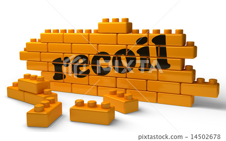 recoil word on yellow brick wall 14502678