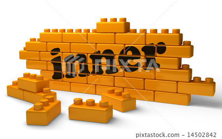 inner word on yellow brick wall inner word on yellow brick wall 14502842