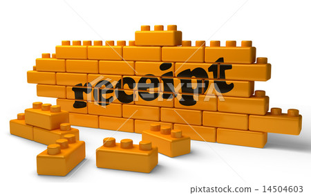 receipt word on yellow brick wall receipt word on yellow brick wall 14504603
