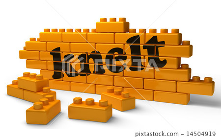 knelt word on yellow brick wall knelt word on yellow brick wall 14504919