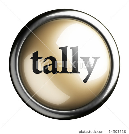 tally word on isolated button 14505318