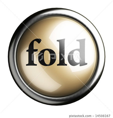 fold word on isolated button 14508167