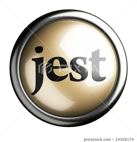 jest word on isolated button 14508174