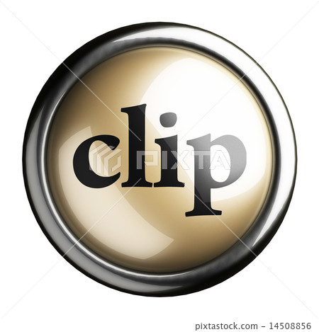 clip word on isolated button 14508856