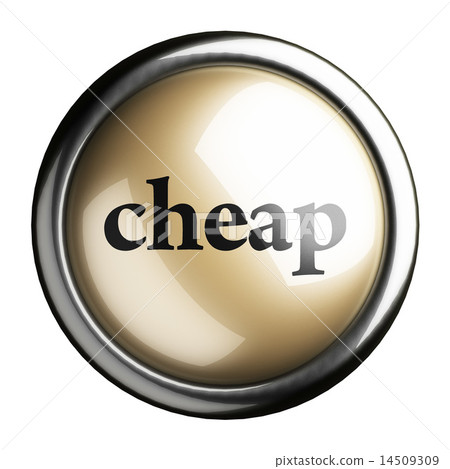 cheap word on isolated button Stock Illustration 14509309 PIXTA