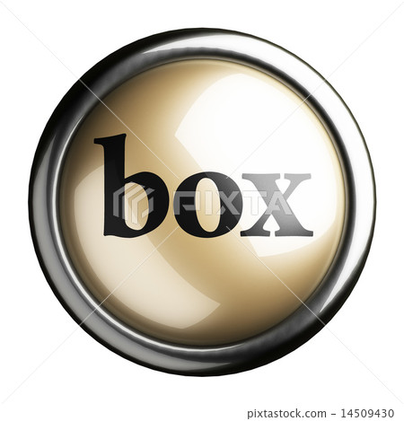 box word on isolated button 14509430