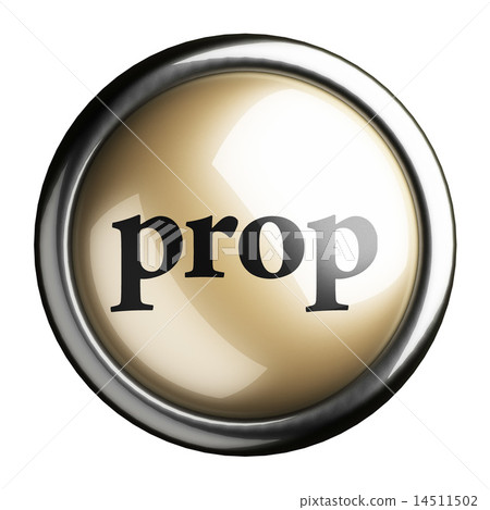 prop word on isolated button 14511502