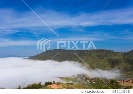 Landscape of Smoky Mountains Park and blue sky 14511908
