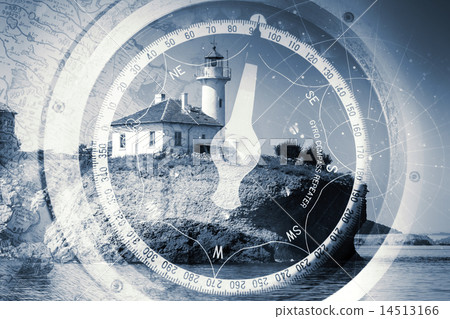 Old ships navigation multi exposure background 14513166