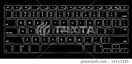 computer keyboard with illuminated backlight. computer keyboard with illuminated backlight. 14513385