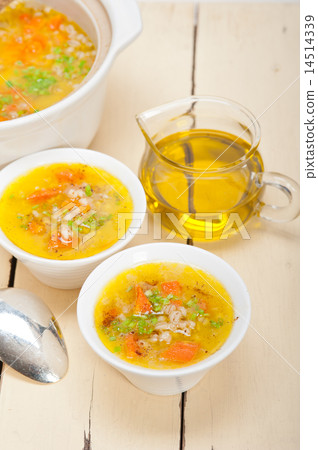 Syrian barley broth soup Aleppo style Syrian barley broth soup Aleppo style 14514339