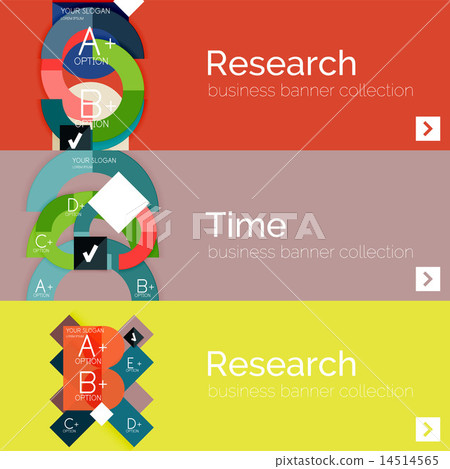 Flat modern info banner set 14514565