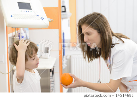 Angry kid at doctor visit 14514695