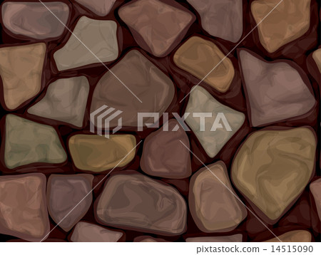 Vector seamless texture brown stones wall. 14515090