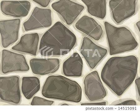 Vector seamless texture of  grey stonewall. 14515091