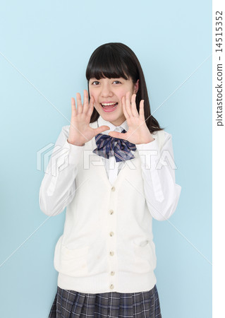 Female college student supporting Female college student supporting 14515352