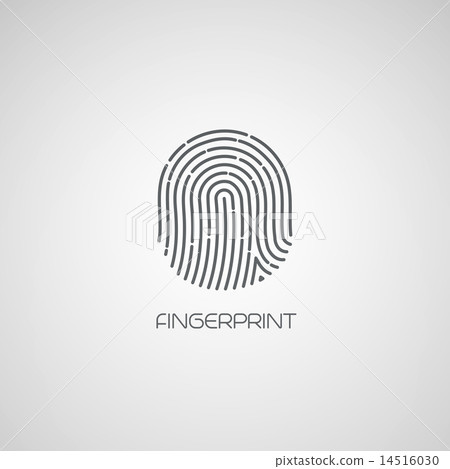 Fingerprint identification icon. Vector illustration 14516030