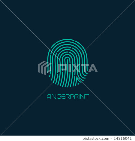 Fingerprint identification icon. Vector illustration 14516041