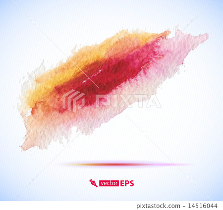 Vector watercolor ink spot. Wet brush stroke 14516044