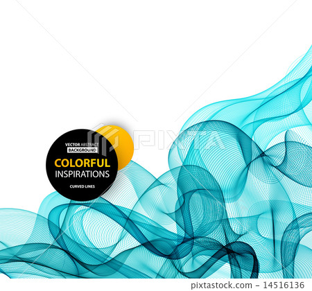 Abstract curved lines background. Template brochure design 14516136