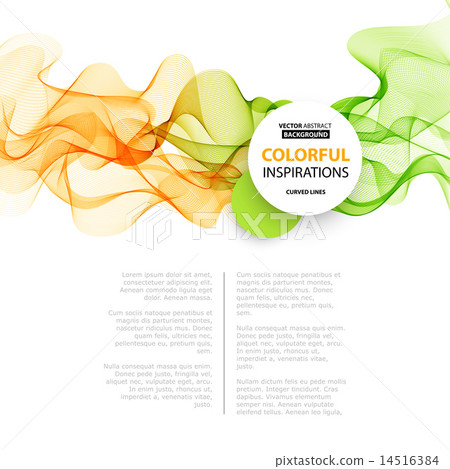 Abstract smoky waves  background. Template brochure design 14516384