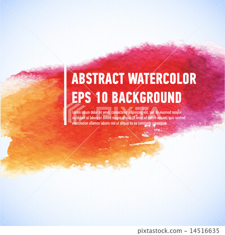 Vector watercolor ink spot. Wet brush stroke  14516635