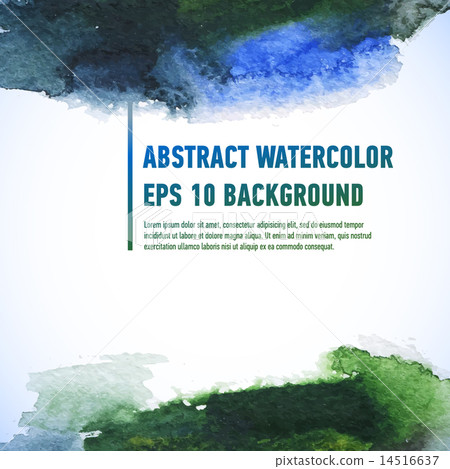 Vector watercolor ink spot. Wet brush stroke  14516637