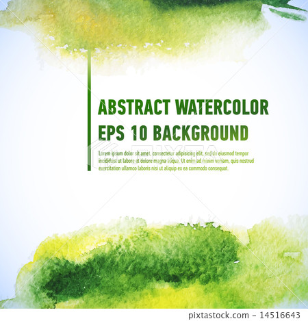 Vector watercolor ink spot. Wet brush stroke  14516643