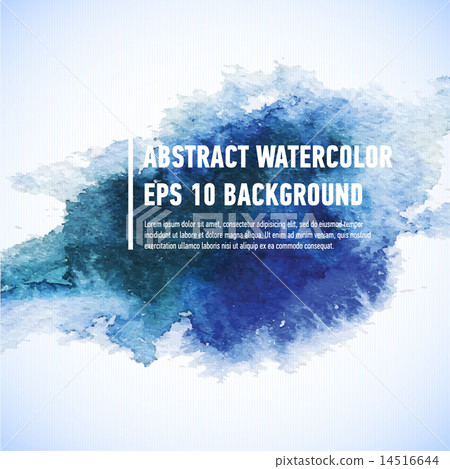 Vector watercolor ink spot. Wet brush stroke  14516644