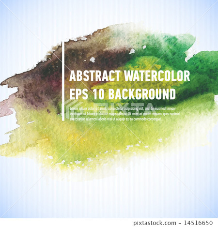 Vector watercolor ink spot. Wet brush stroke  14516650