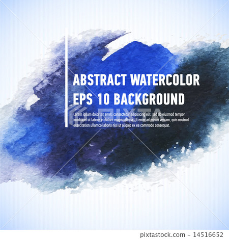 Vector watercolor ink spot. Wet brush stroke  14516652