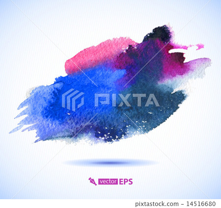 Vector watercolor ink spot. Wet brush stroke Vector watercolor ink spot. Wet brush stroke 14516680