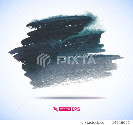 Vector watercolor ink spot. Wet brush stroke 14516695