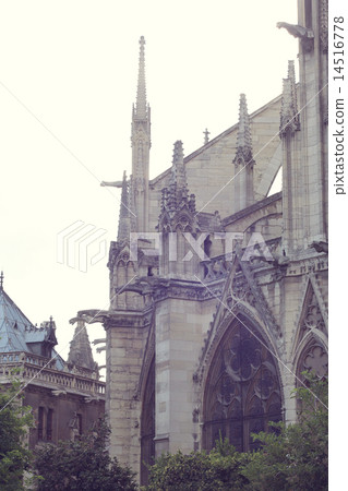 Architectural details of Cathedral Notre Dame de Paris. Architectural details of Cathedral Notre Dame de Paris. 14516778