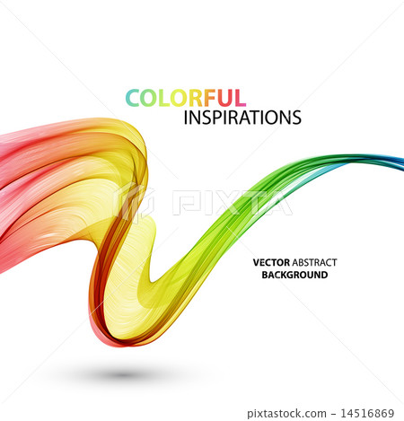 Abstract smoky waves background. Template brochure design Abstract smoky waves background. Template brochure design 14516869